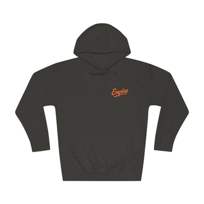 Empire Signature Embroidered Hoodie — Minimal Fleece with Orange 'Empire' Logo