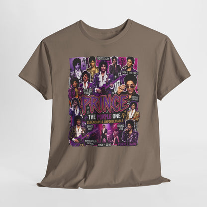 Prince Tribute T-Shirt – 'Prince The One' Collage Graphic Tee