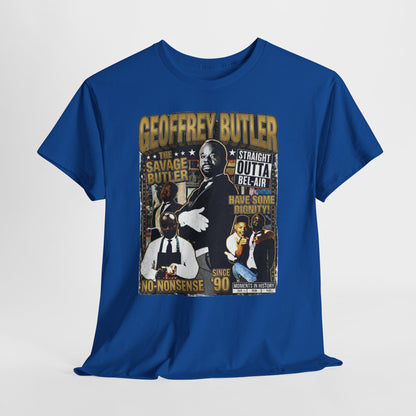 Geoffrey Butler Graphic Tee — "Savage Butler" Vintage Sitcom Tribute T-Shirt