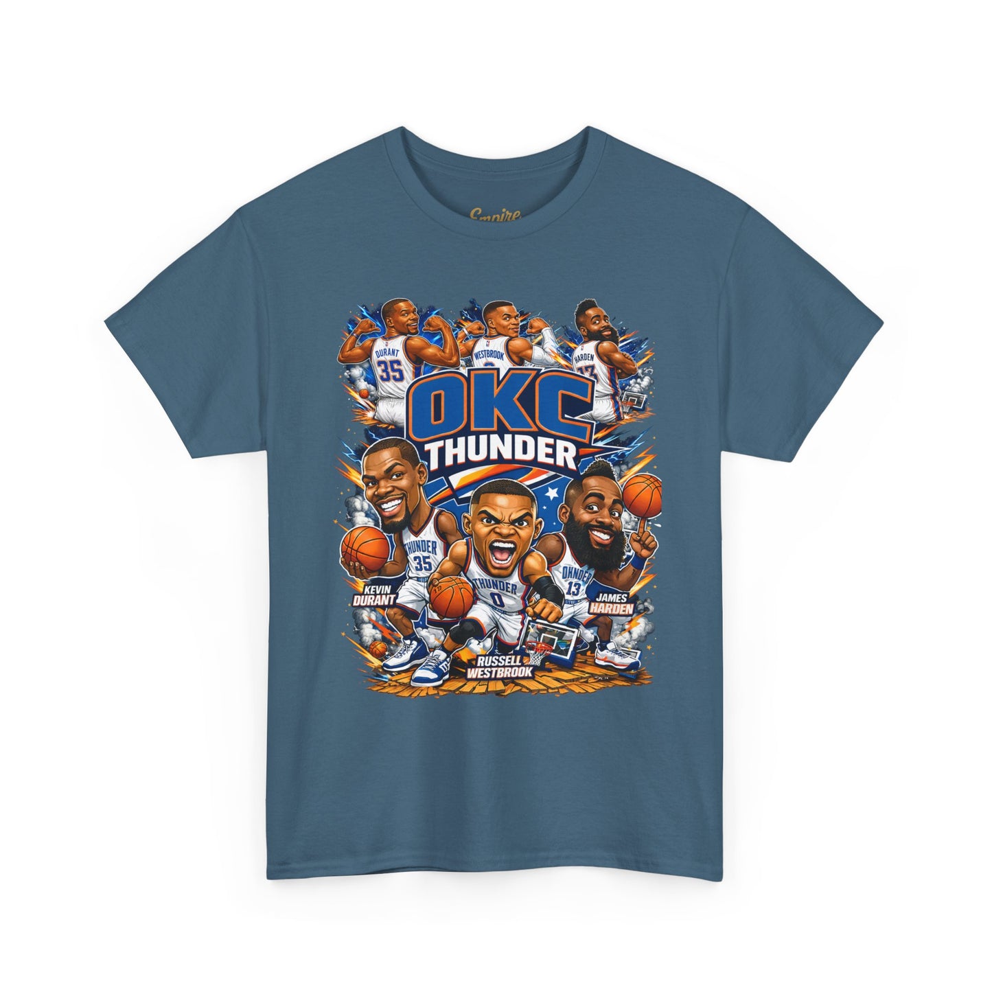 OKC Thunder Caricature Basketball T-Shirt — Team Players Graphic Tee