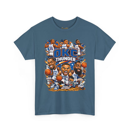 OKC Thunder Caricature Basketball T-Shirt — Team Players Graphic Tee