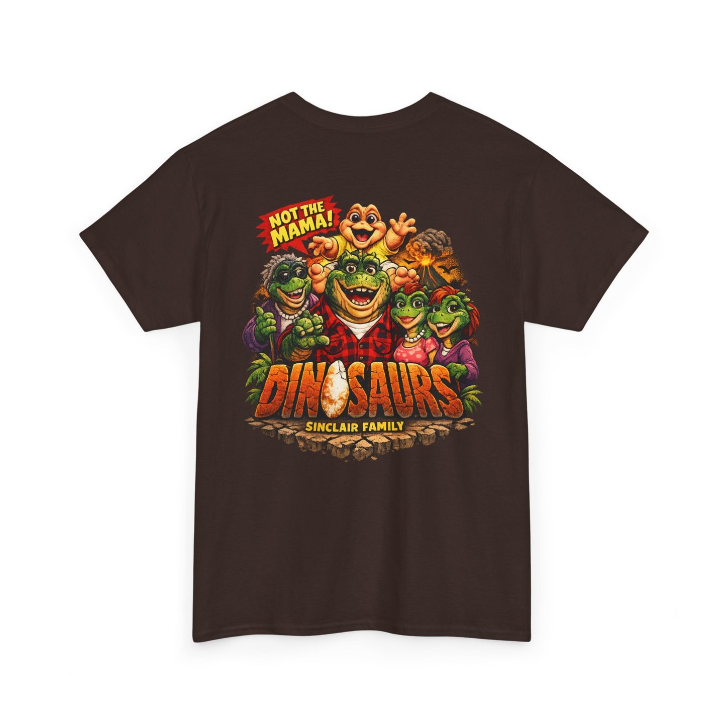 Dinosaurs Family Graphic Tee — 'Not the Mama' Retro Dino T-Shirt