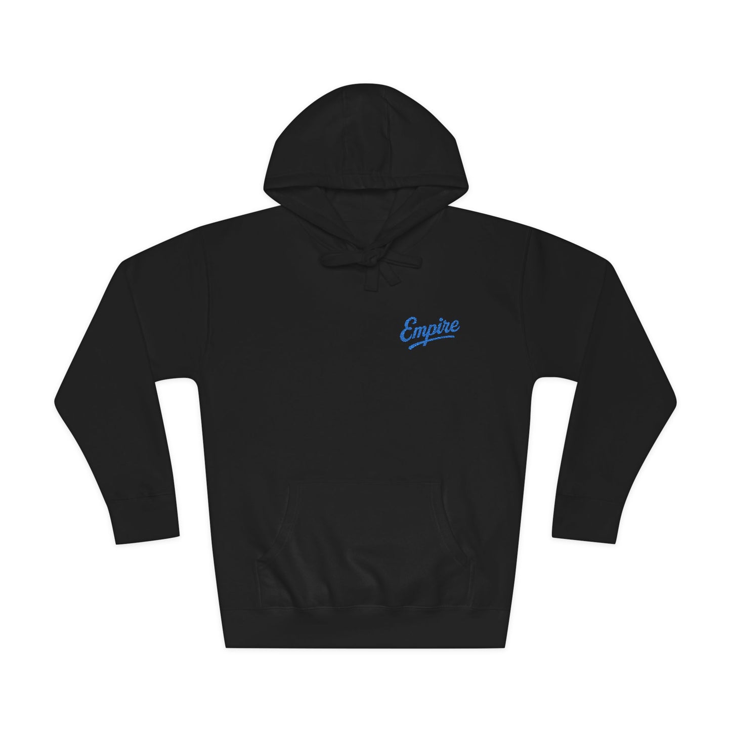 Empire Signature Embroidered Hoodie — Minimal Fleece with Royal Blue 'Empire' Logo