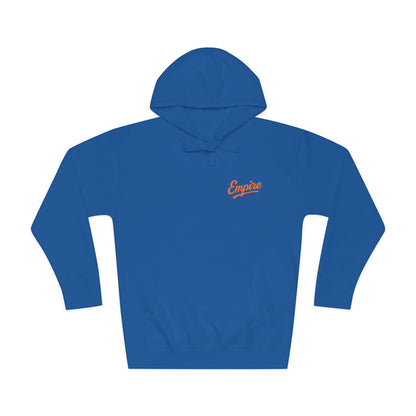 Empire Signature Embroidered Hoodie — Minimal Fleece with Orange 'Empire' Logo