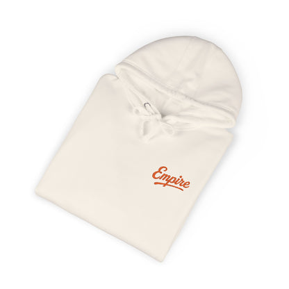 Empire Signature Embroidered Hoodie — Minimal Fleece with Orange 'Empire' Logo