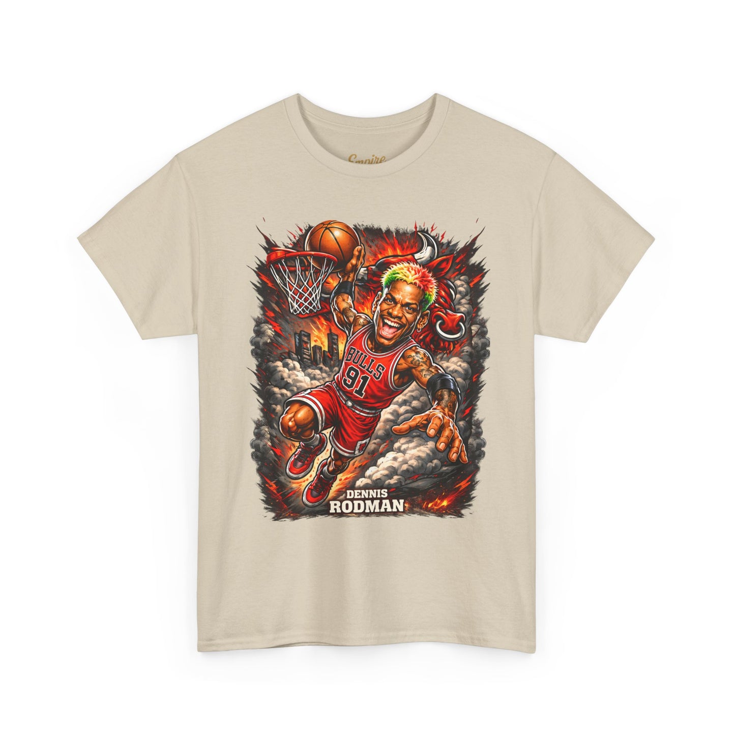 Dennis Rodman 91 Basketball T-Shirt — Vintage Chicago Bulls Jersey Tee