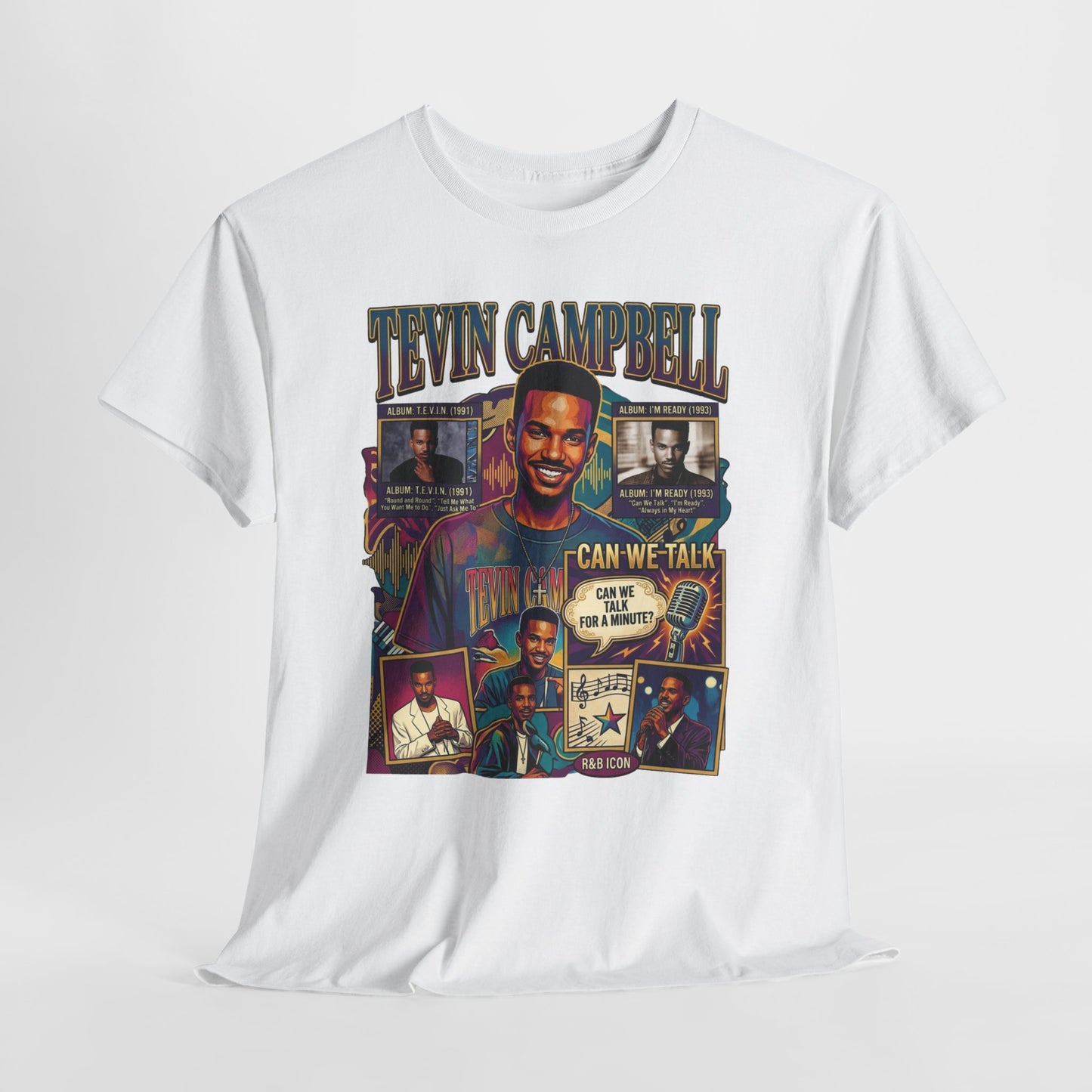 Tevin Campbell Tribute T‑Shirt — 'Can We Talk' Retro Collage Tee