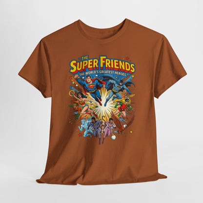 Super Friends Retro Graphic Tee — Classic Cartoon Superhero T-Shirt