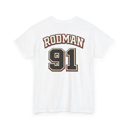 Dennis Rodman 91 Basketball T-Shirt — Vintage Chicago Bulls Jersey Tee
