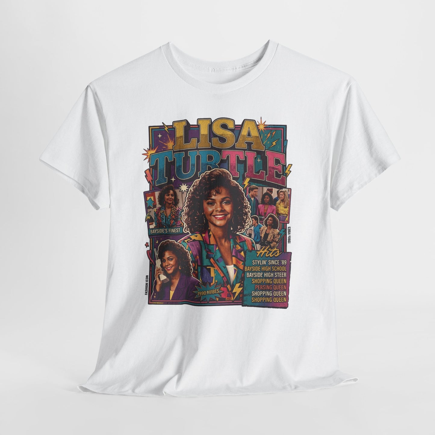Lisa Turtle Retro 90s Sitcom Tee — Saved by the Bell Graphic T-Shirt