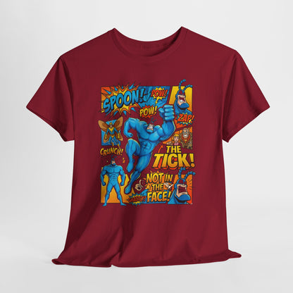 The Tick Comic Panel T-Shirt — Retro Superhero Graphic Tee