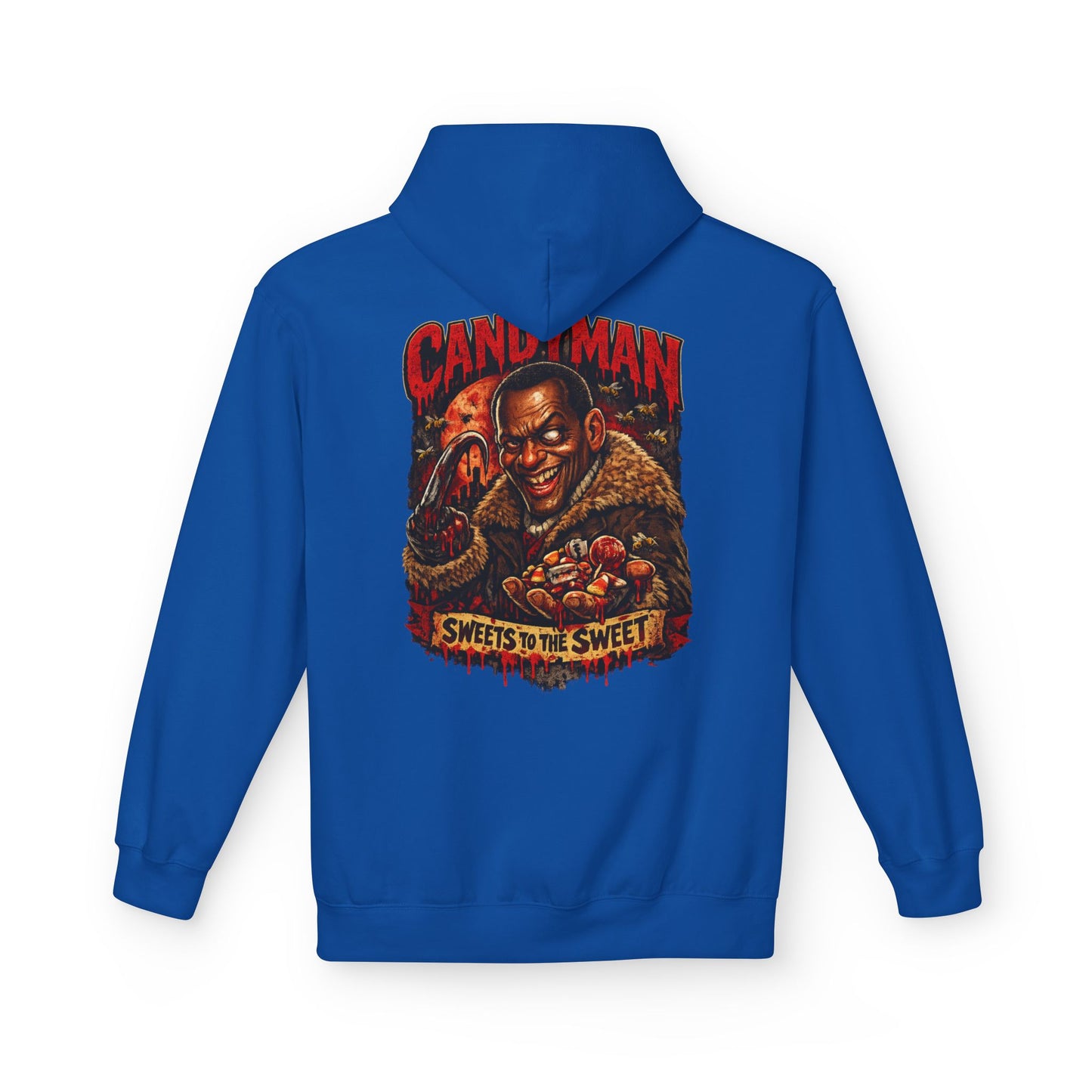 Horror Movie Candyman "Sweets to the Sweet" Retro Poster Midweight Softstyle Fleece Hoodie
