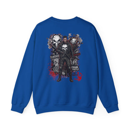 Punisher Graphic Crewneck Sweatshirt — Frank Castle Skull Design