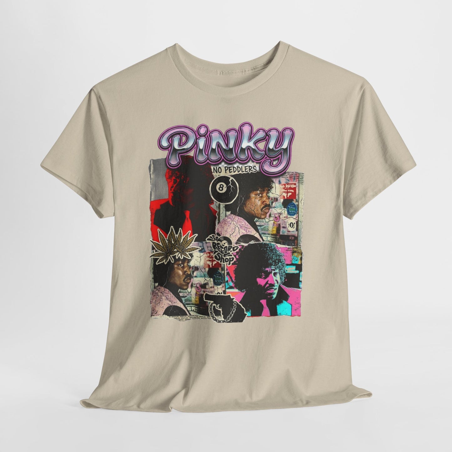 Pinky Retro Collage T-Shirt — Vintage Pop Art Movie Tee