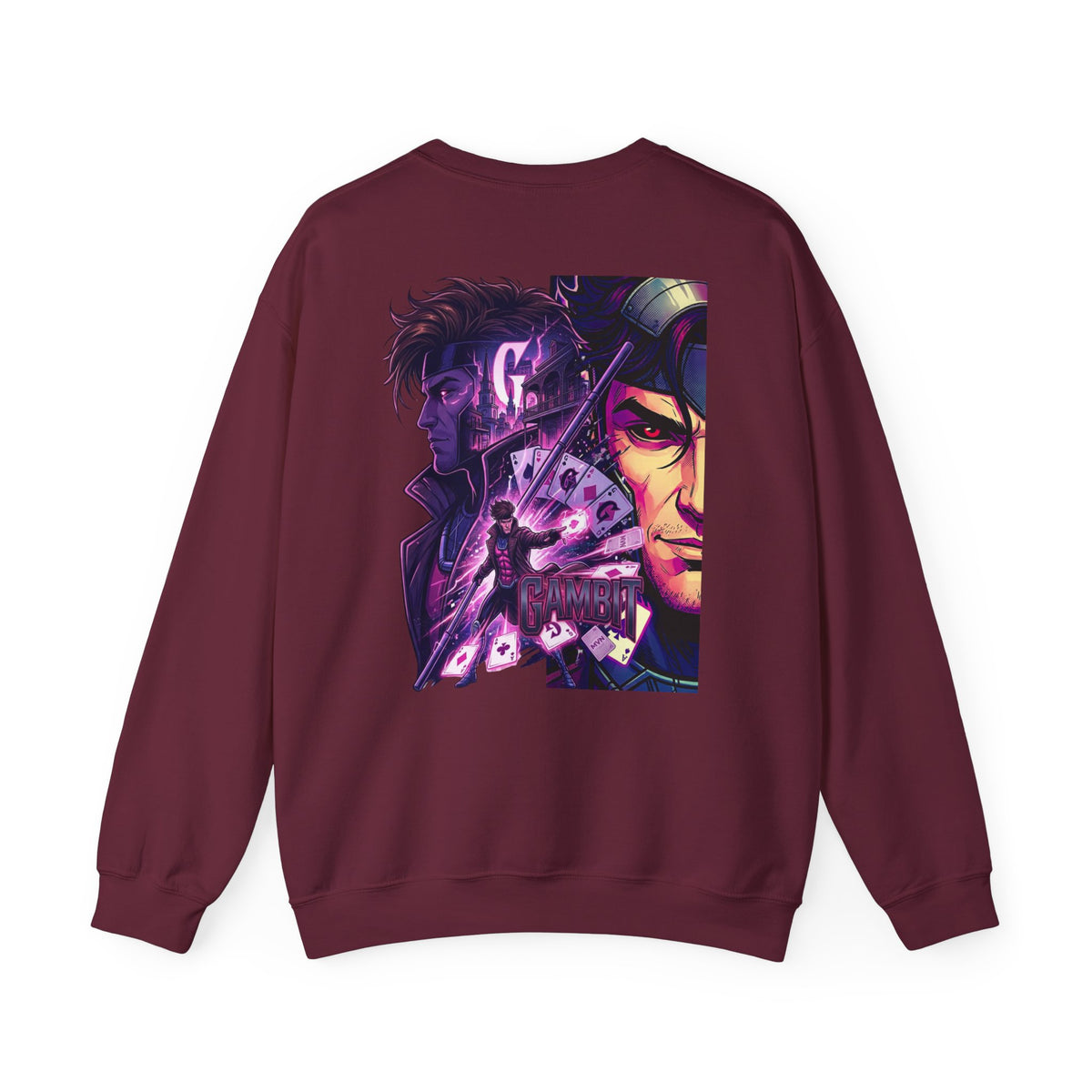 Gambit Inspired Crewneck Sweatshirt — Gambit X Men Graphic