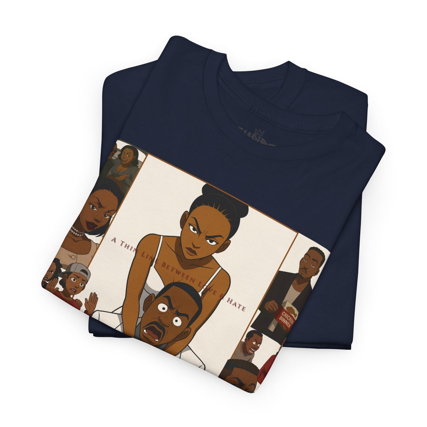 "A Thin Line" Unisex Heavy Cotton Tee - Artistic Tribute Design