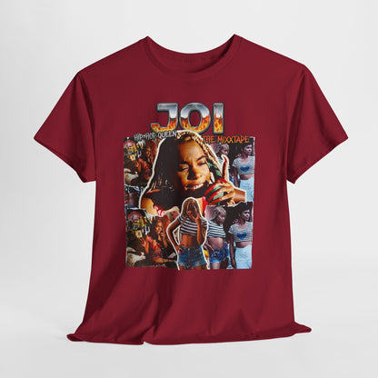 Retro Collage 'JOI' Graphic Tee — Vintage Portraits & Summer Vibes