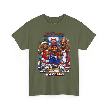 LA Clippers Cartoon Roster Tee — "The Knuckleheads" Team Graphic T-Shirt