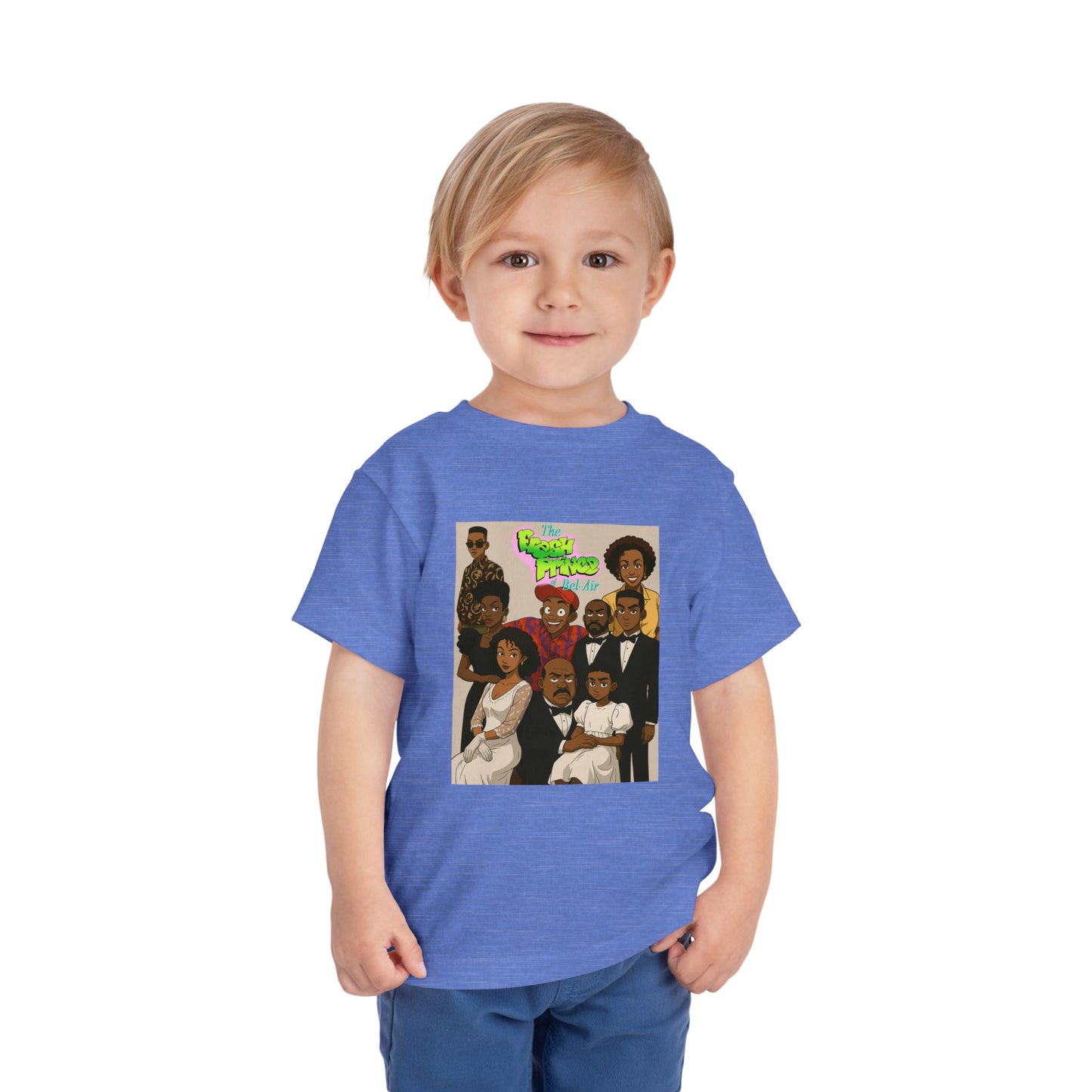 Cool Fresh Prince Cartoon Family Toddler Tee, Fun Kids T-Shirt, Unique Gift for Birthdays, Family Reunion, Playdate Outfit, Everyday Wear