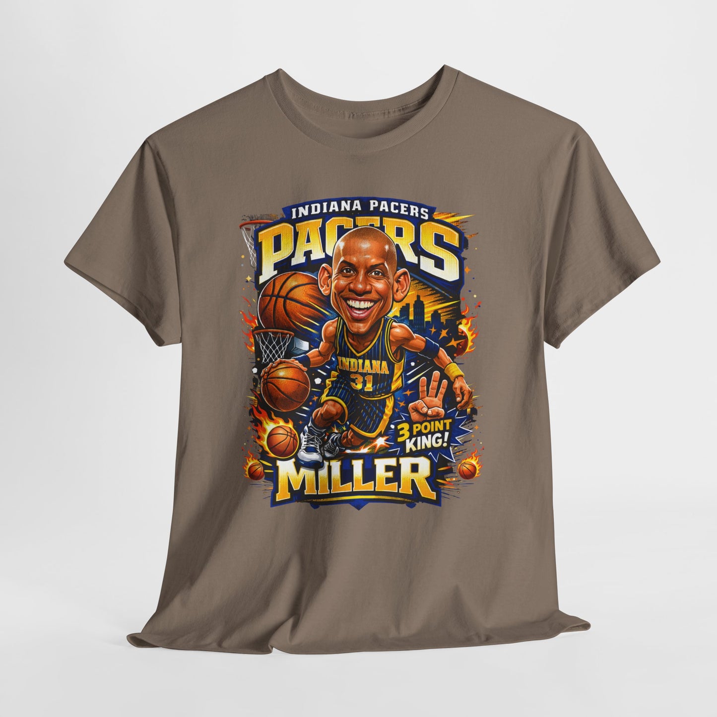 Pacers Miller 3-Point King Basketball T-Shirt