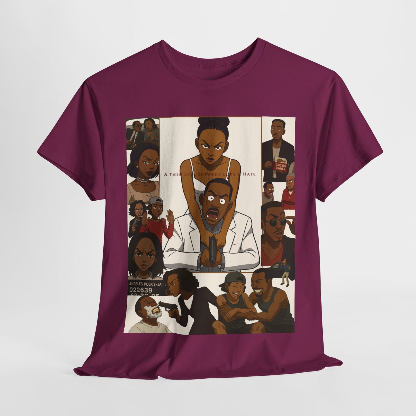 "A Thin Line" Unisex Heavy Cotton Tee - Artistic Tribute Design