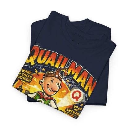 Quailman Mighty Dork T-Shirt — Retro Cartoon Graphic Tee