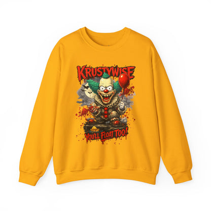 'Krustywise' Creepy Clown Design, "You’ll Float Too" Back Print