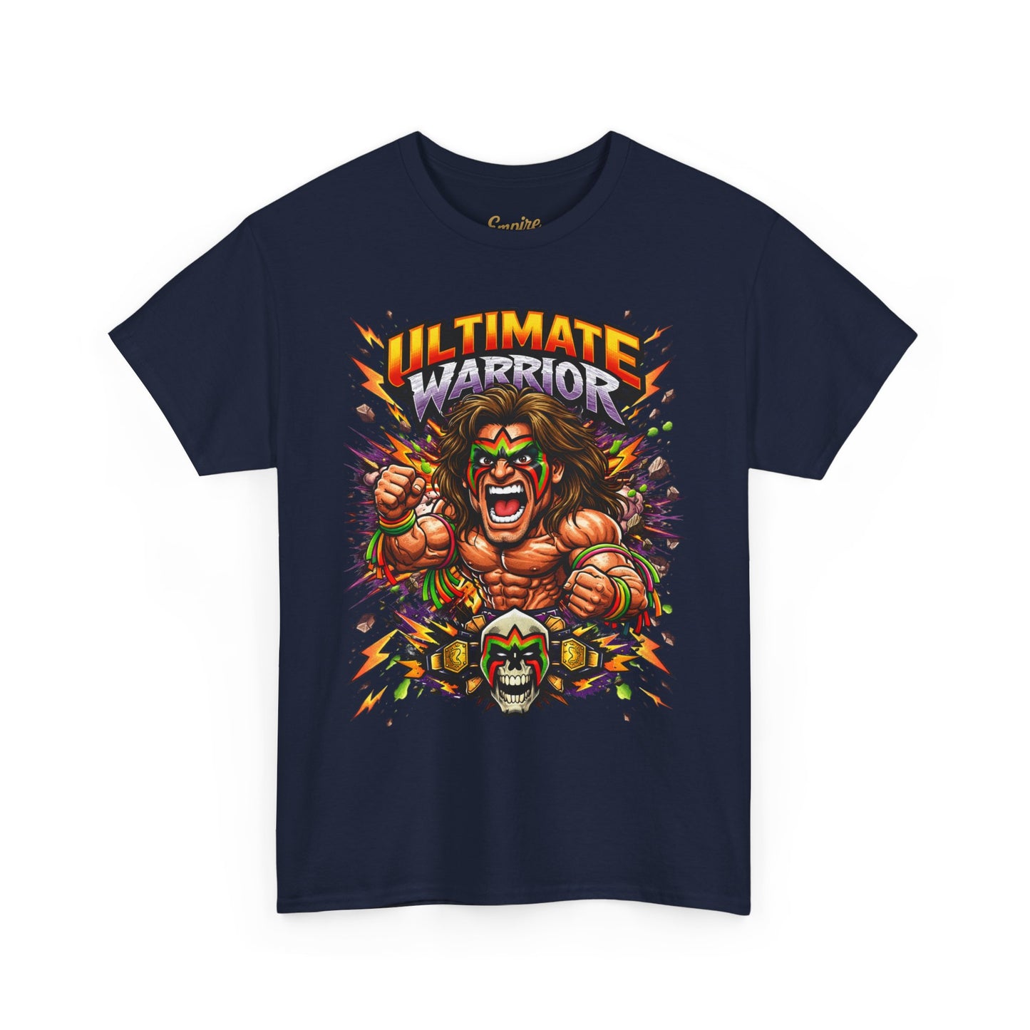 Ultimate Warrior Graphic Tee — Retro Wrestling Mascot T-Shirt