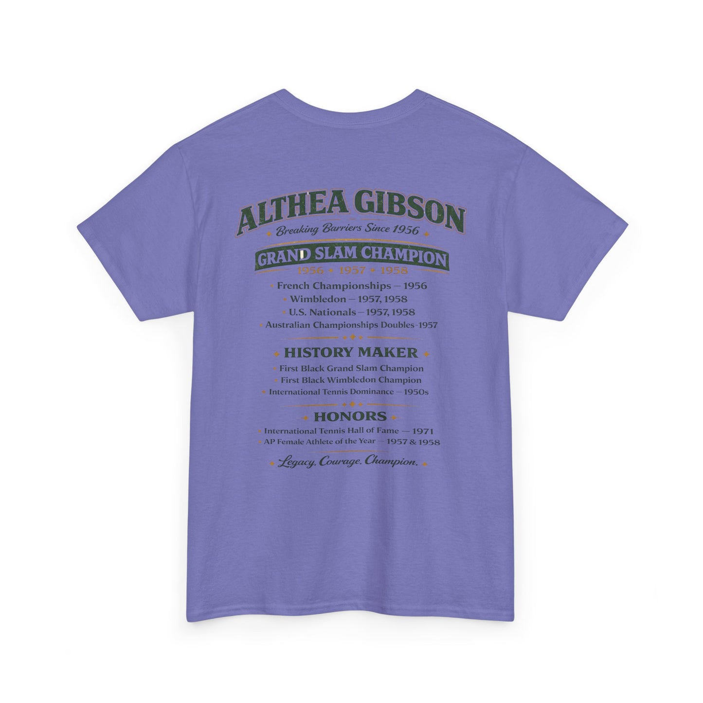 Althea Gibson 'Breaking Barriers' Tennis T-Shirt — Vintage Grand Slam Champion Tribute