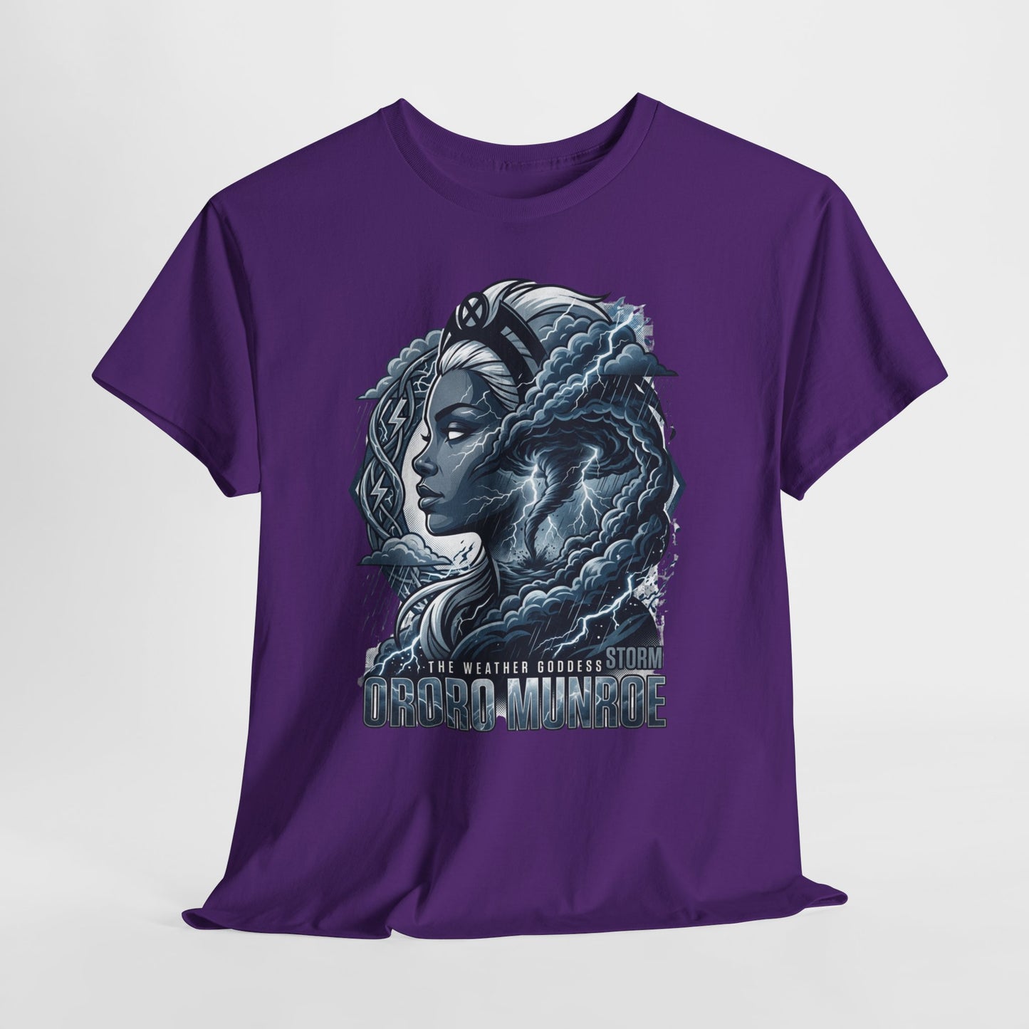 Storm Goddess Graphic Tee — Sci‑Fi Portrait T-Shirt