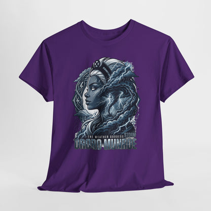 Storm Goddess Graphic Tee — Sci‑Fi Portrait T-Shirt