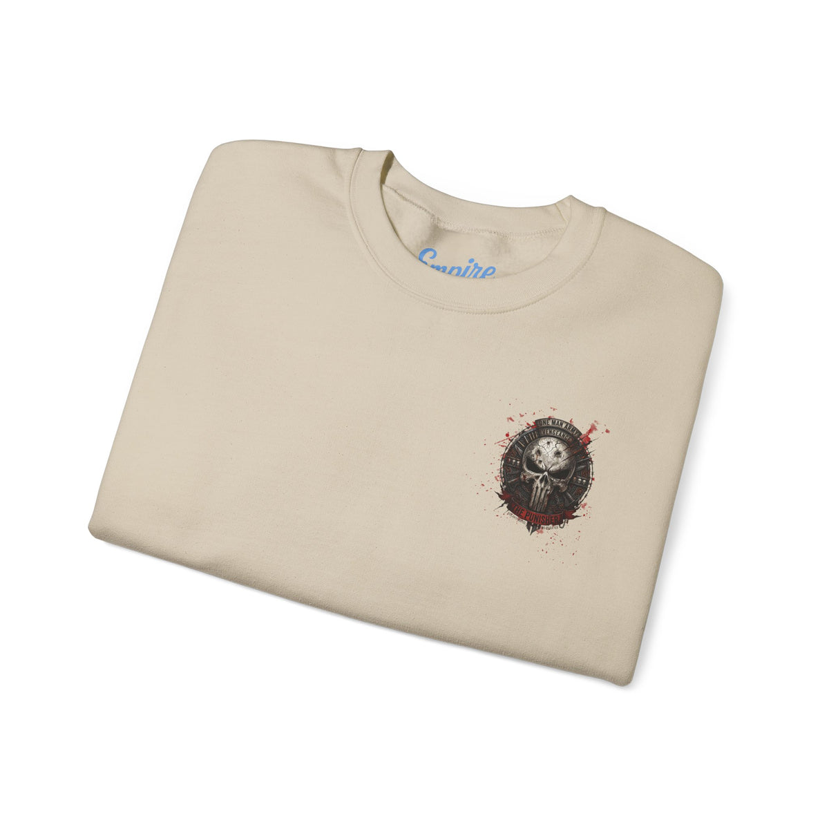 Punisher Graphic Crewneck Sweatshirt — Frank Castle Skull Design