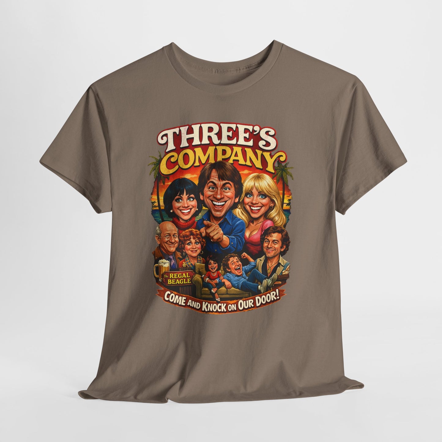 Three's Company Vintage TV Tee — Retro Sitcom Graphic T-Shirt