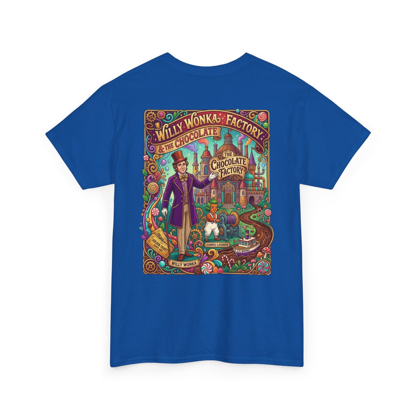 Willy Wonka Factory Graphic Tee — Vintage Chocolate Factory Illustration