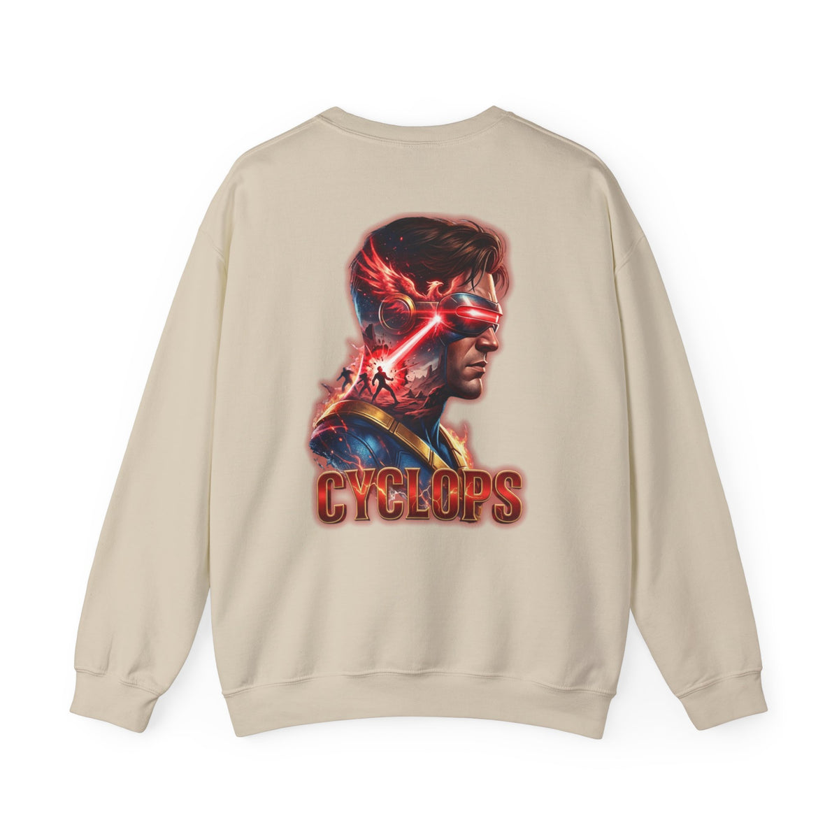 Cyclops Graphic Sweatshirt — Retro X‑Men Laser Portrait Crewneck