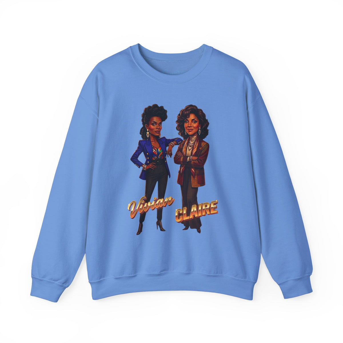 Vintage ‘Vivian & Claire’ 80s Style Cartoon Sisters Graphic Crewneck Sweatshirt