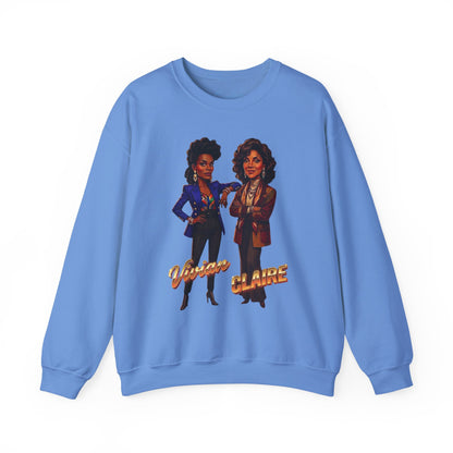 Vintage ‘Vivian & Claire’ 80s Style Cartoon Sisters Graphic Crewneck Sweatshirt
