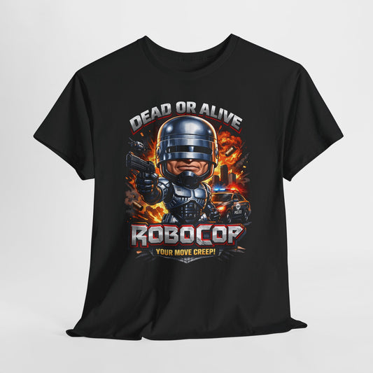 Robocop Graphic Tee — Retro Action Movie Shirt ("Your Move Creep")