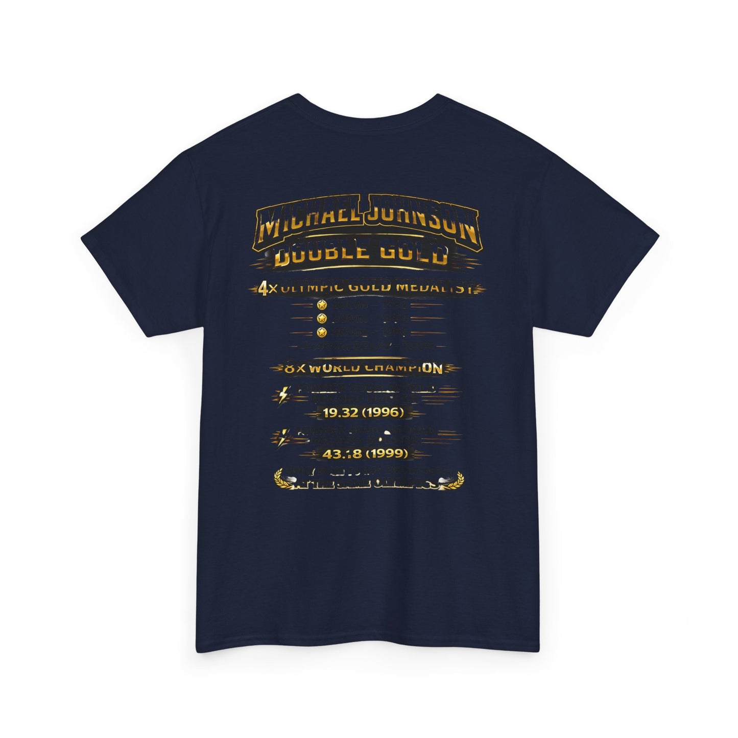 Michael Johnson 'Double Gold' Olympic Track Tribute Tee