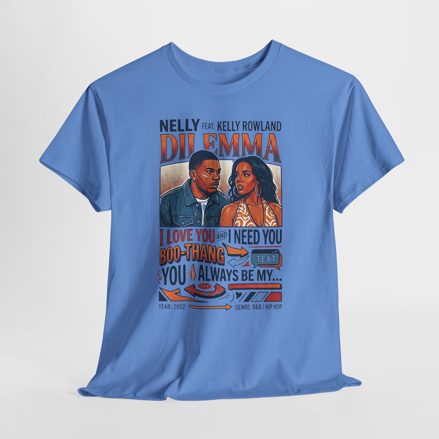 Dilemma Retro R&B Tee — Nelly & Kelly Song Lyric Shirt