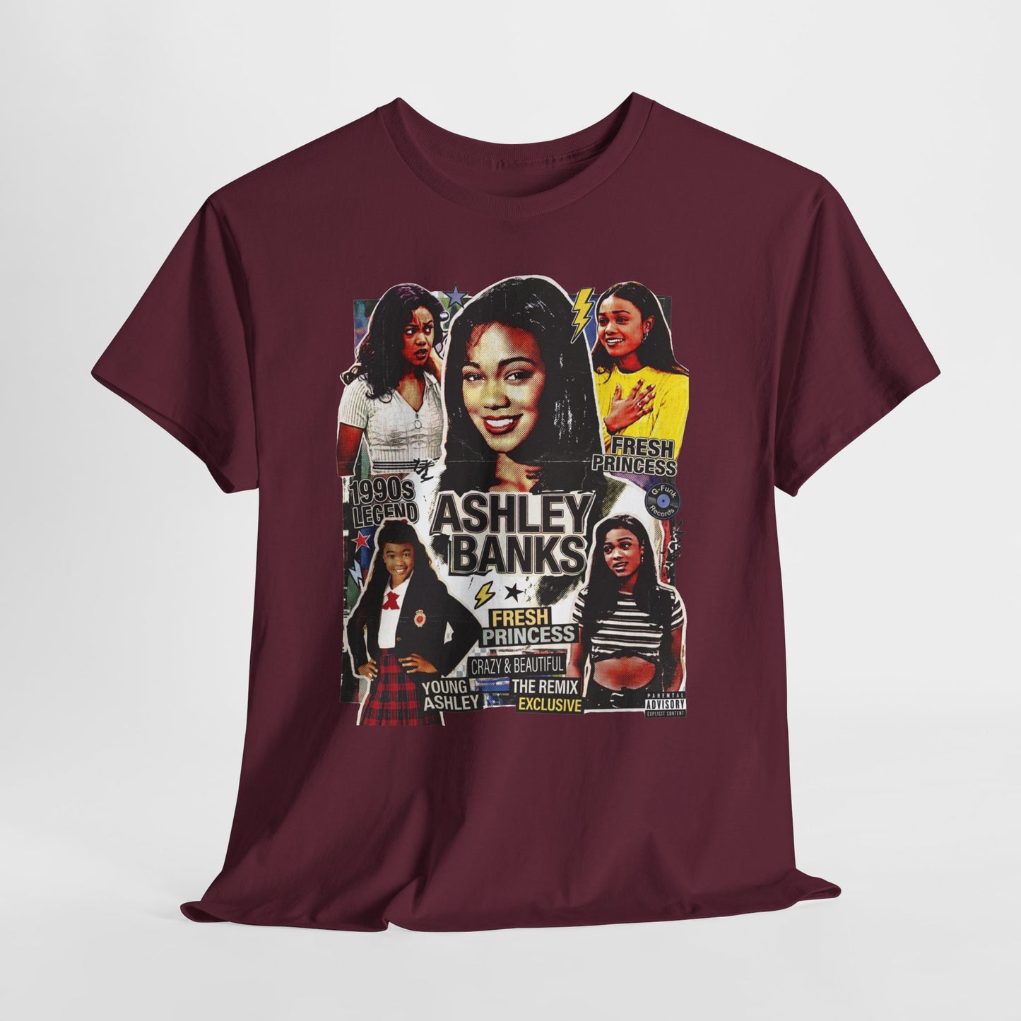 Retro 90s TV Star Collage Tee — Ashley Banks Tribute Graphic T-Shirt