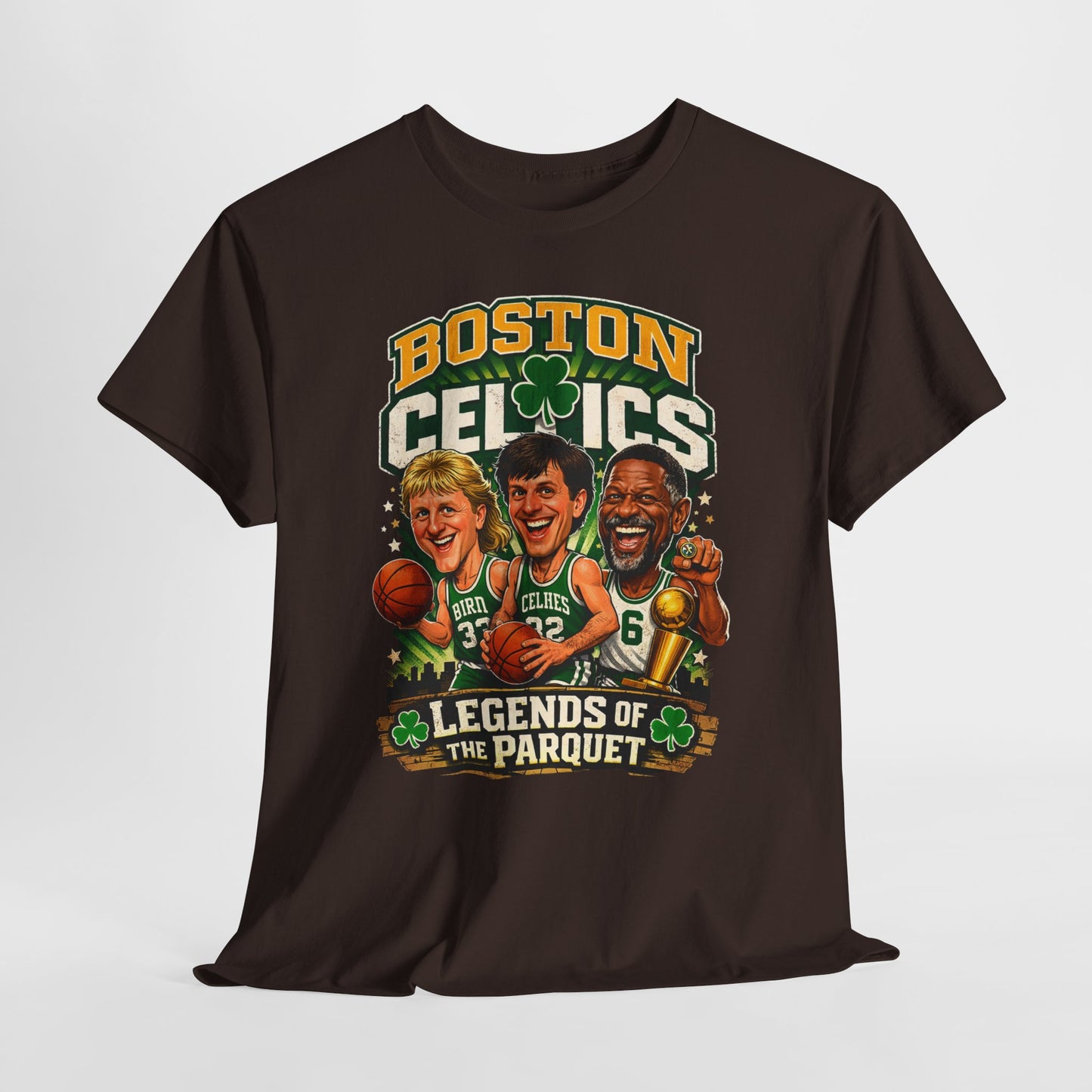 Boston Celtics "Legends of the Parquet" Tee - Retro Basketball Fan Shirt