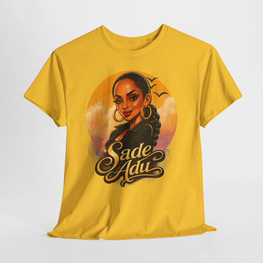 Sade Adu Portrait T-Shirt — Retro Sunset R&B Icon Tee