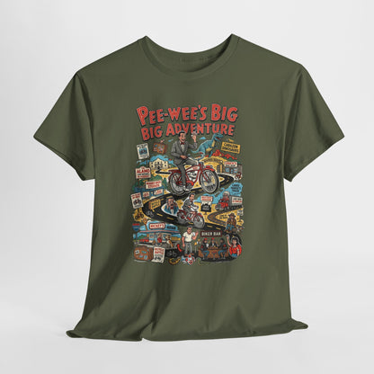 Pee-wee’s Epic Road Trip: A Collage of Adventure Graphic Tee