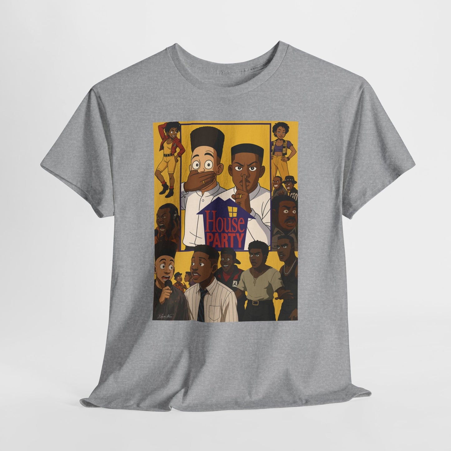 Party House Retro Unisex Heavy Cotton Tee | Vintage Vibe, Casual Wear, Party Shirt, Gift for Friends, Retro Fashion, Unisex T-Shirt