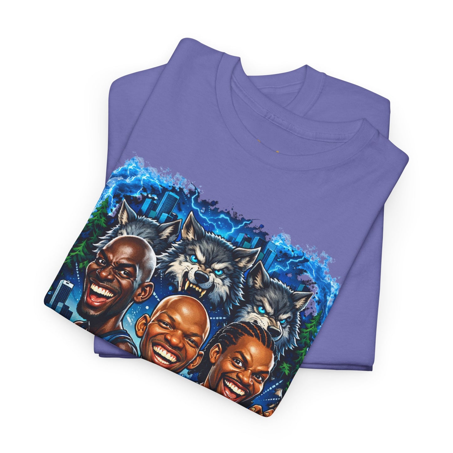 Timberwolves Legends T‑Shirt — Garnett, Cassell & Sprewell Retro Basketball Tee