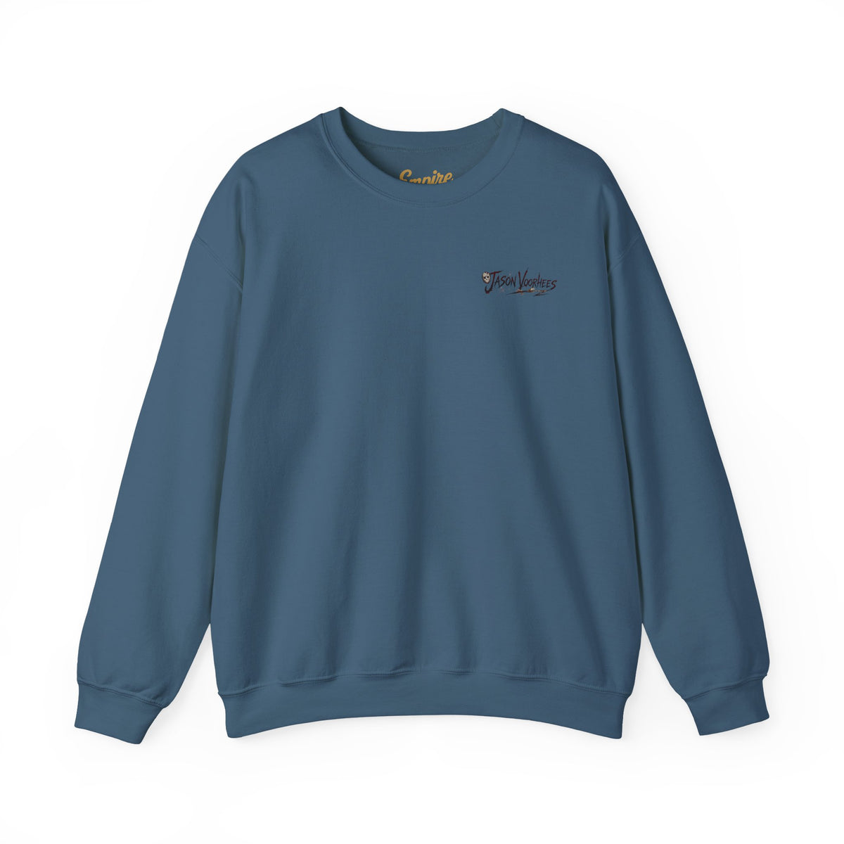 Jason Voorhees Mask Graphic with Quote Crewneck Sweatshirt
