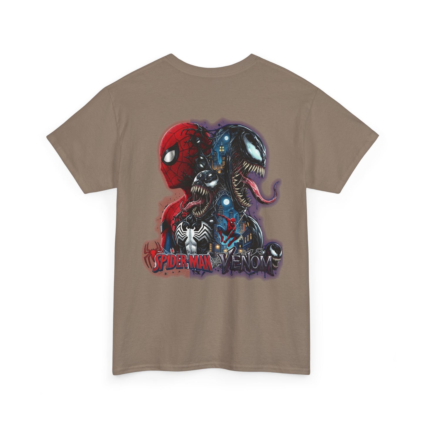 Spider-Man vs Venom Graphic Tee — Superhero Back Print