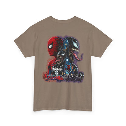Spider-Man vs Venom Graphic Tee — Superhero Back Print