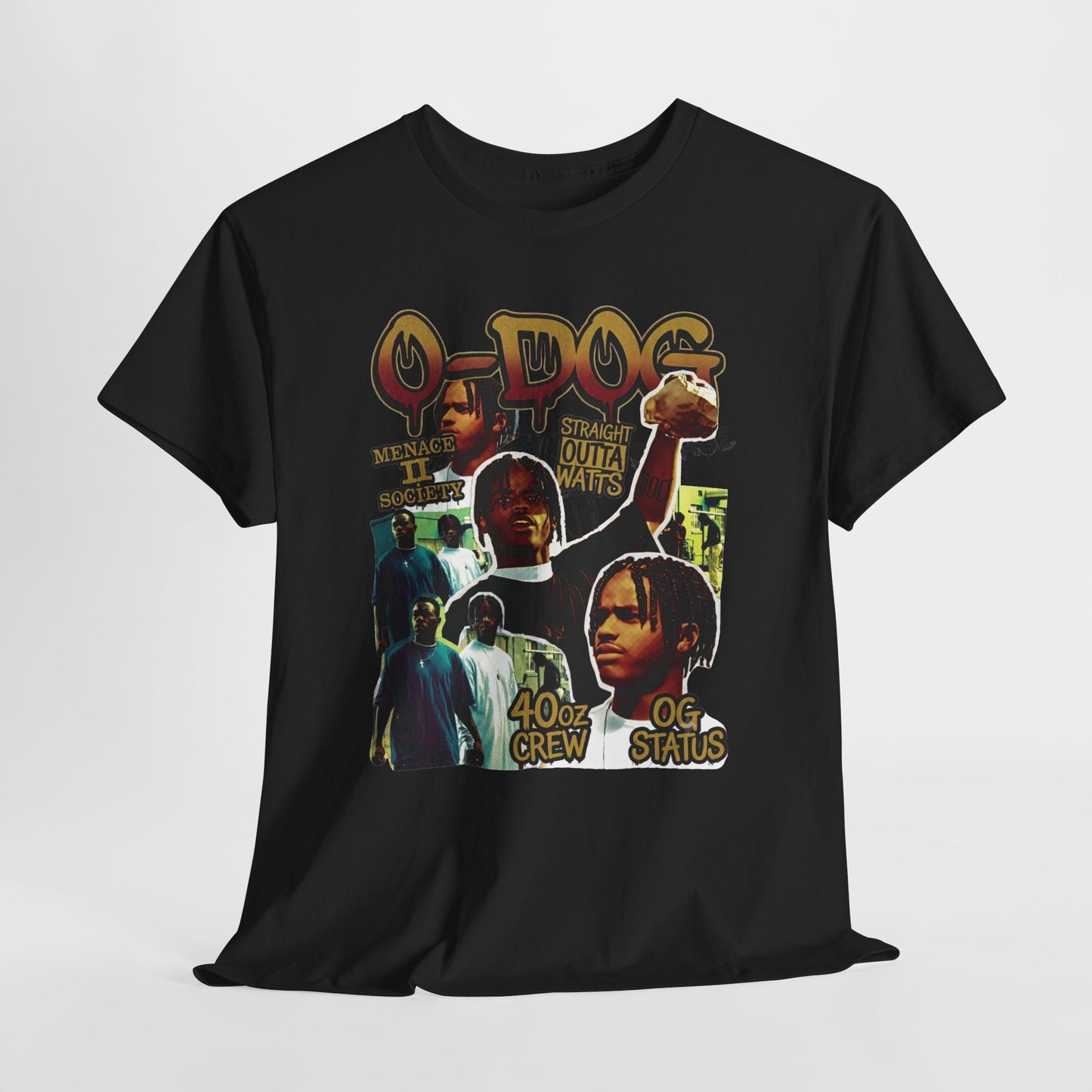 O-Dog 40z Crew OG Stais Vintage Menace II Society Collage T-Shirt